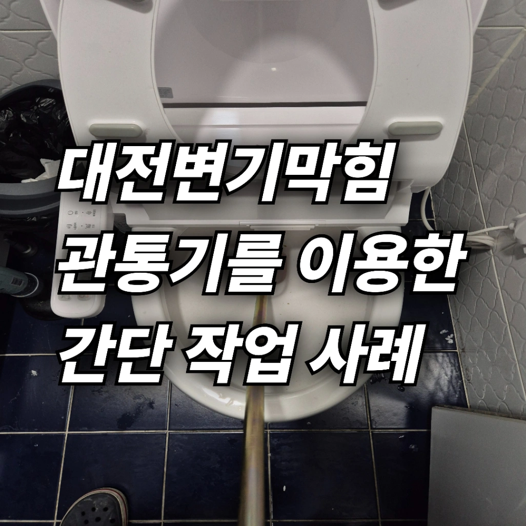대전 변기뚫는업체 유성구 관평동 변기 단순막힘 간단 해결 사례 