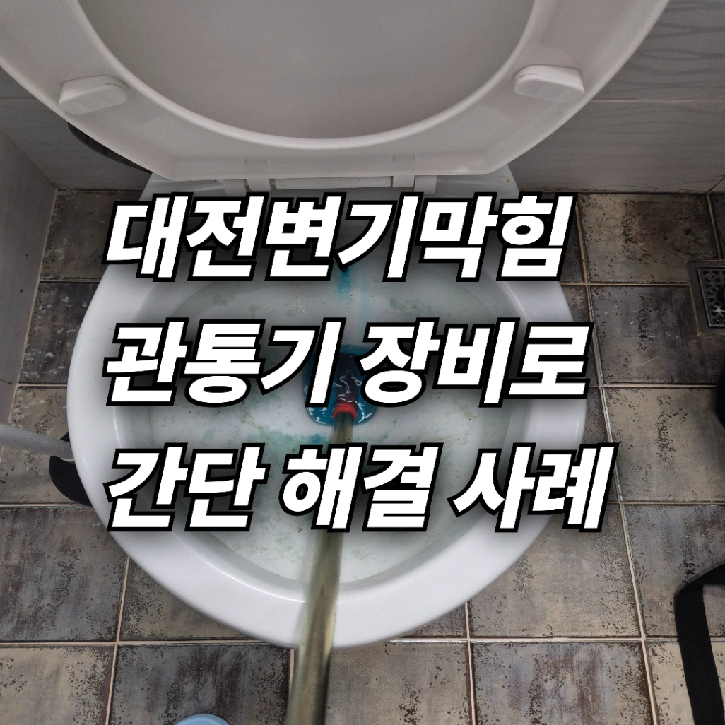 대전 변기뚫는업체 동구 용운동 변기막힘 관통기를 이용한 간단 해결 사례