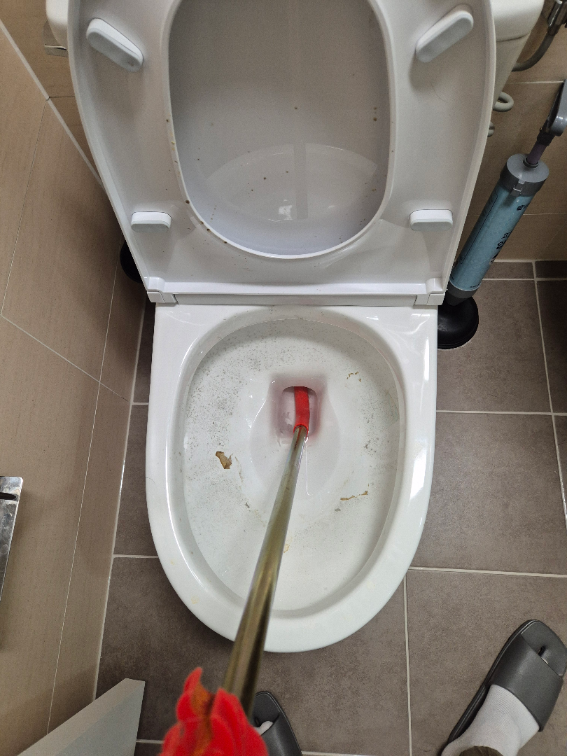 세종 변기뚫는업체 도담동 변기막힘 머리카락 으로 막힌 변기 해결 사례 사진 1